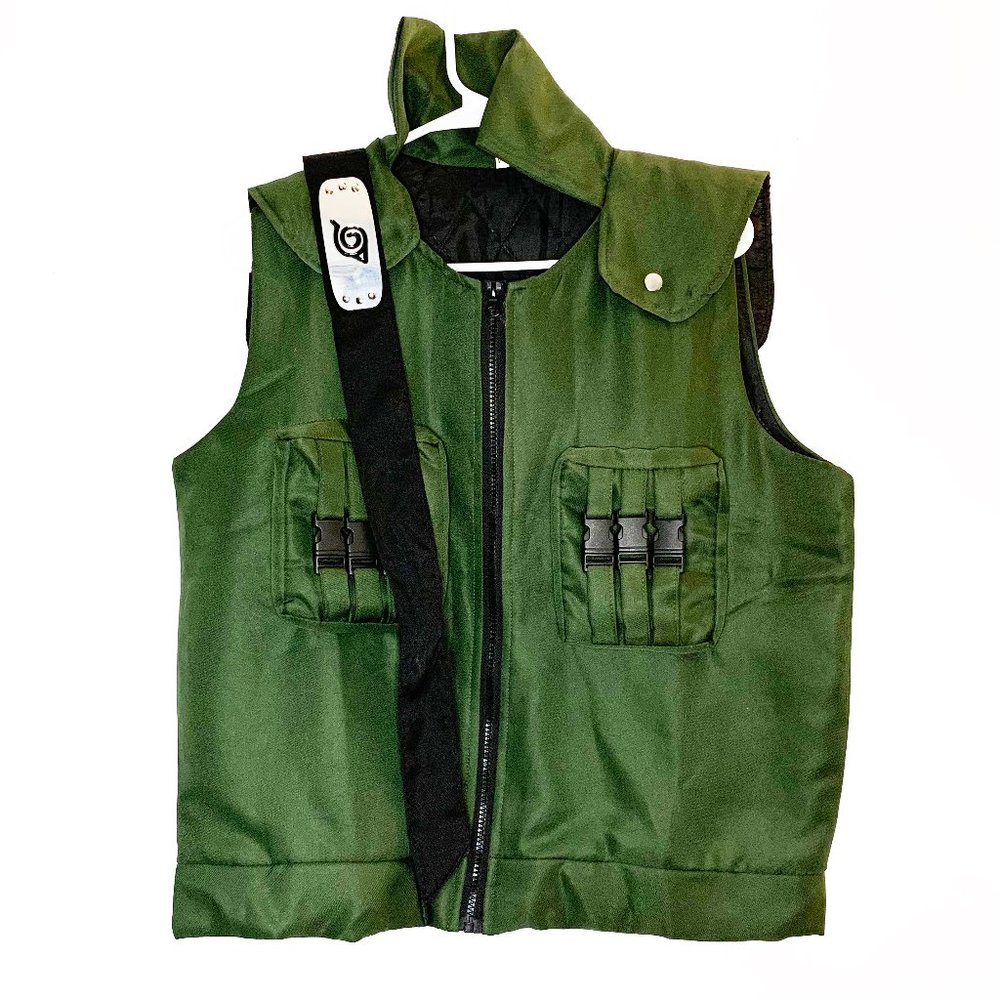 Anime Naruto Cosplay Costume: Hatake Kakashi Shinobi Unisex Vest With Headband